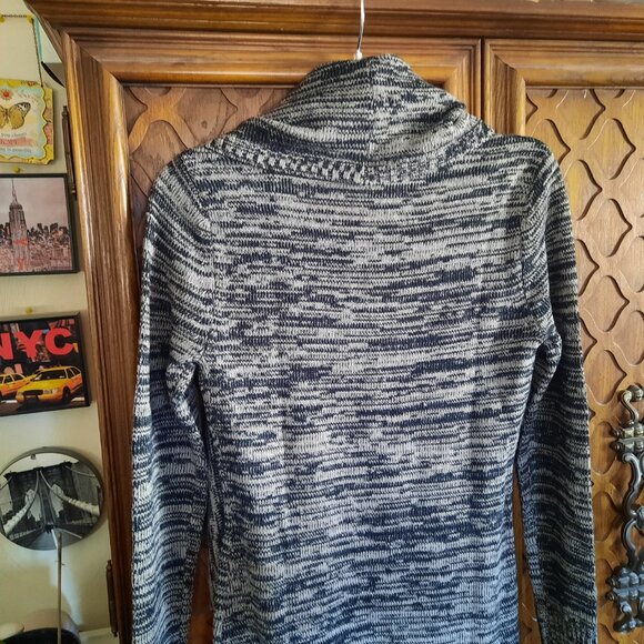 A. BYER Long Sleeve Chunky Knit Sweater Dress w/ Stole NWT! - Gray/Black, Size M - Picture 9 of 16